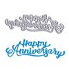 Happy Anniversary Metal Cutting Dies Stencils Scrapbooking/photo Album Decorative DIY Paper Cards