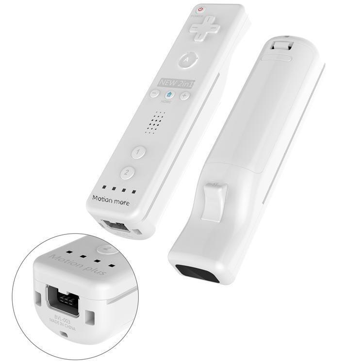Wii Game Controller Set: 2-in-1 Left & Right Handles with Built-in Accelerator