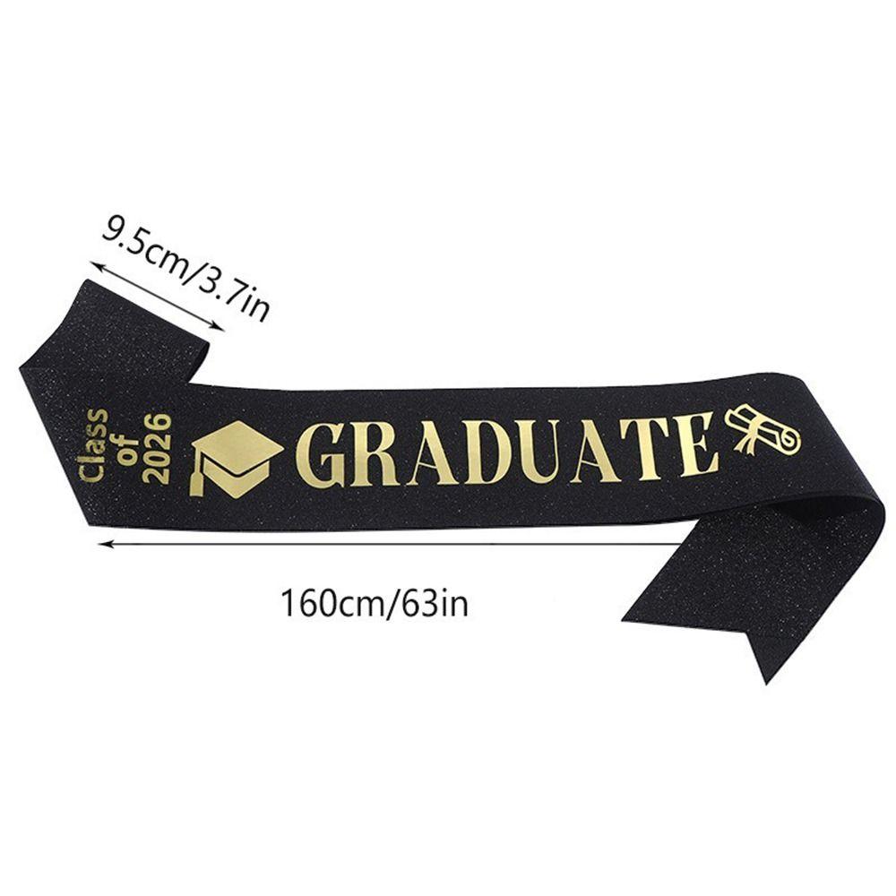 Class of 2026 Graduation Sash Belts Glitter Bachelor Sash Etiquette Belt Academic Commencement