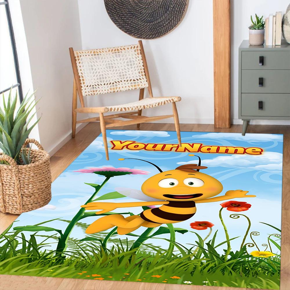 Biene Maja Customize Your Name Carpet Perfect for Outdoor Entryway Study room Dormitory Antislip Carpet Decorate Offices Spiritual Gift