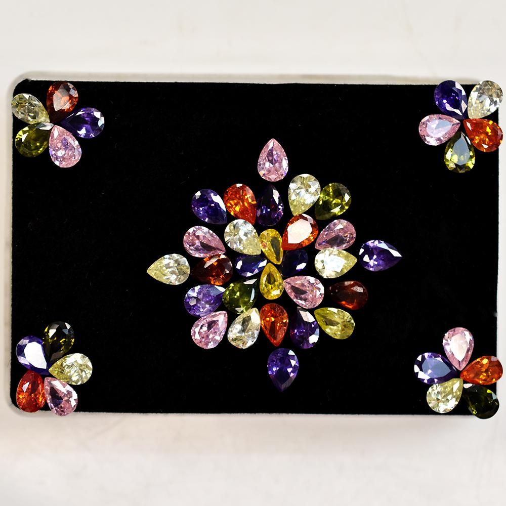 Natural Sapphire Loose Gemstone 3.6 ct Mix-Color 5x3 mm Pear Cut Lot September Birthday Birthstone