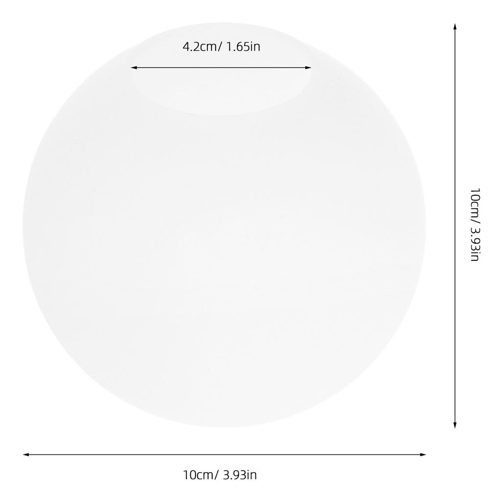 White Round Glass Lampshade Frosted Matte Globe Design for Ceiling Mount Hanging Pendant Lights Decorative Ambient Light Cover