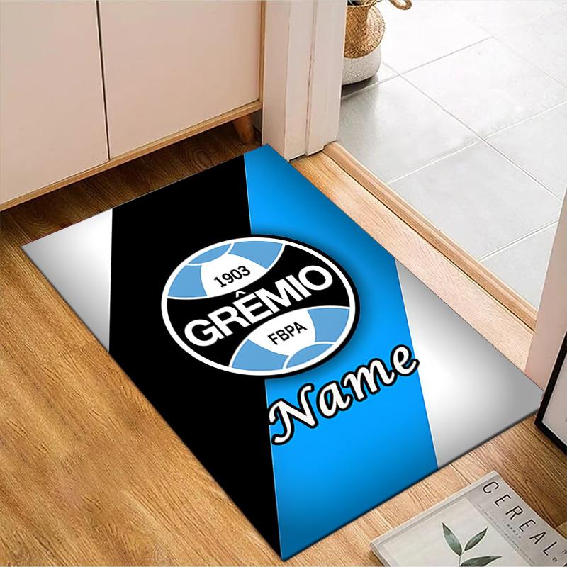 Custom Name Gremio Soccer Crest Design Rug Game Carpet, Floor Mat for Bedroom Living Room Entryway Rug, Home Decor Idea Gift for Christmas birthday