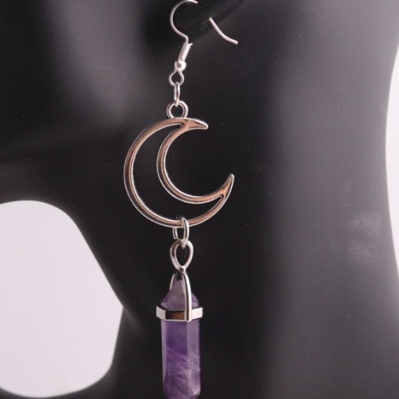 1 Pair of Bohemian Asymmetrical Hexagonal Pillar Earrings for Women, Daily Party Gifts