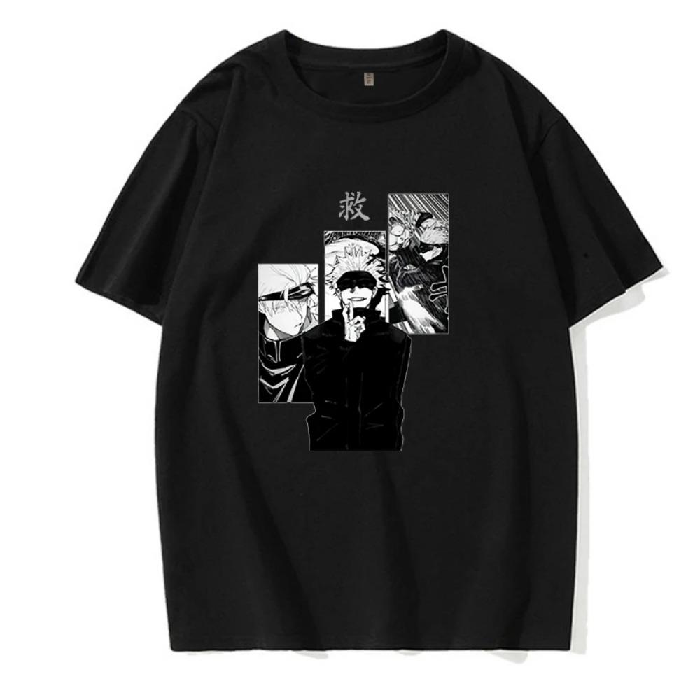 Harajuku Tshirt Manga Japanese Anime Jujutsu Kaisen T Shirt Gojo Satoru Tops Yuji Itadori Graphic Tees Cool Unisex T-shirt