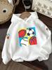 Questa nuova felpa sportiva casual per bambini autunno/inverno presenta un design stampato con divertenti motivi quadrati uno stile base di tutti i giorni.