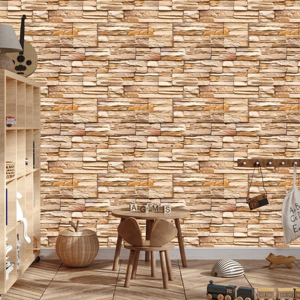 Wallpaper Slate Stone 3D Effect for Living Room and Bedroom 50x1000