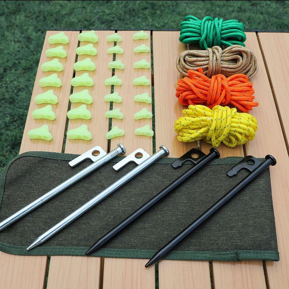 4mm/6mm Outdoor Tent Guyline Ropes with Adjuster Tensioner Camping Accessories Reflective Camping Guy Lines 4M Length