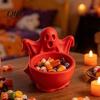 3D Printed Home Decor Ghost Candy Bowl for Halloween Party Decorations, Multi-functional Desktop Storage Small Container Trinkets Organizer & Sweets,