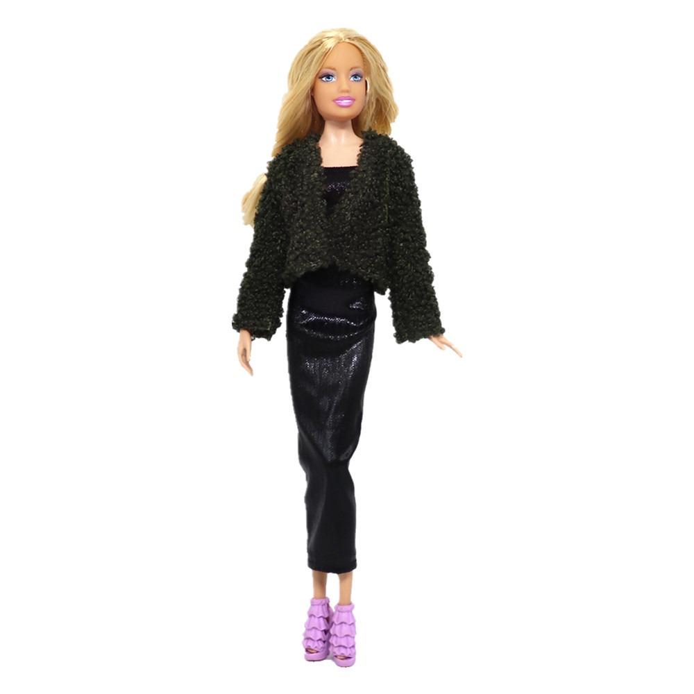 1 Set Mode Lässig Winterkleidung Pelzjacke Kleidung Accessoires Pullover Kleider Für 29~32 cm Puppe