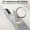 For Samsung Galaxy Z Fold 8Ultra Swivel Alloy Bracket Magnetic & Bracket & Ring 3in1 Tempered Glass Film For Magsafe Phone Case