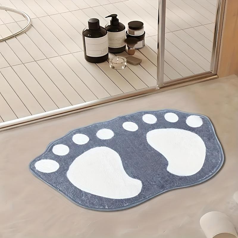 1pc Ultra-Soft Polyester Bath Mat with Non-Slip Rubber Backing - Machine Washable, Super Absorbent, Comfortable Shower Carpet for Home, Kitchen