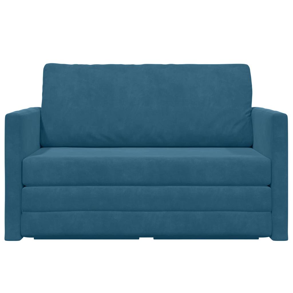 Blue Sleeper Sofa 124 x 71 x 78 cm Velvet