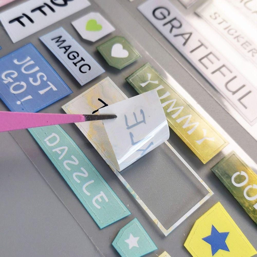 Vintage English Phrase Tape Stickers  for Notebook Phone Case Water Bottle Decoration