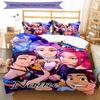 3pcs KPop Demon Hunters24 Cover Set - Personalized Name, HD Printed Bedding with 1 Cover and 2 Pillowcases - Perfect for Home Decor, Easy Care
