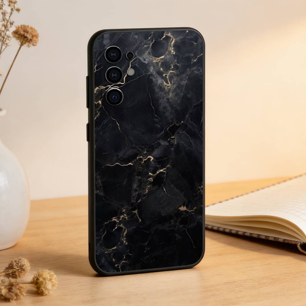 B-Black Gold Marble Art Phone Case For Samsung S25,S24,S21,S22,S23,S30,Ultra,S20,Plus,Fe,Lite,Note,10,Black Cover