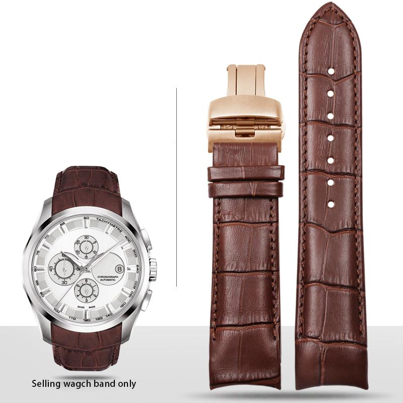 22mm 23mm 24mm Gebogenes Ende Kalbsleder Uhrenarmband Für Tissot Uhr Armband 1853 COUTURIER T035627A T035407A T035439 Herrenarmband