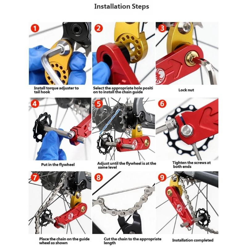 Bicycles Chain Guide Road Bike Adjustable Chainring Chain Stabilizers Durability Aluminun Alloys Bike Chain Guide