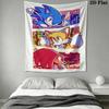 Sonic the Hedgehog Wall Tapestry Aesthetic Wall Hanging Printed Fabric Blanket Decorative Tapestries for Bedroom Living Room Home Decor