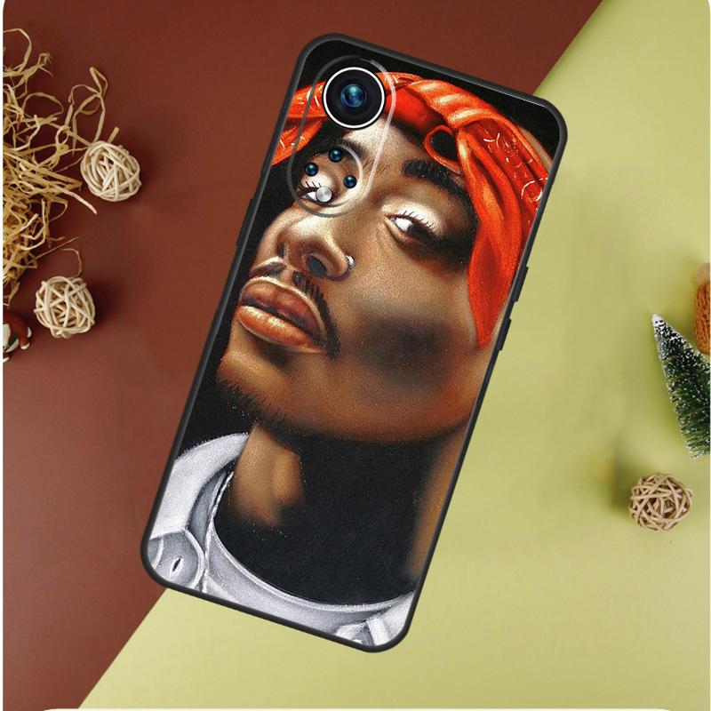Rapper 2pac Singer Tupac Case For Honor X9c X8a X8b X9b X9a X8 X9 50 70 90 Lite Honor 200 Pro Magic 5 6 7 Lite Cover