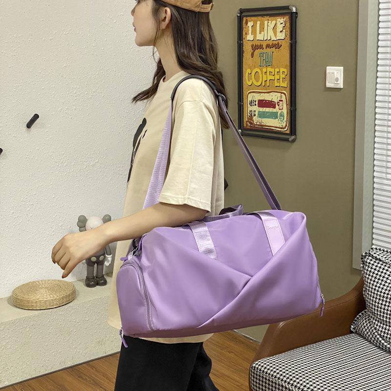 Women's Fitness Sports Bag with Shoe Compartment, Dry/Wet Separation, and Macaron Color for Yoga, Swimming, and Training