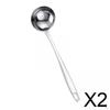 2 Pack Soup Spoon Stainless Steel Serving Ladle And Skimmer Solid Perforated Colander with
