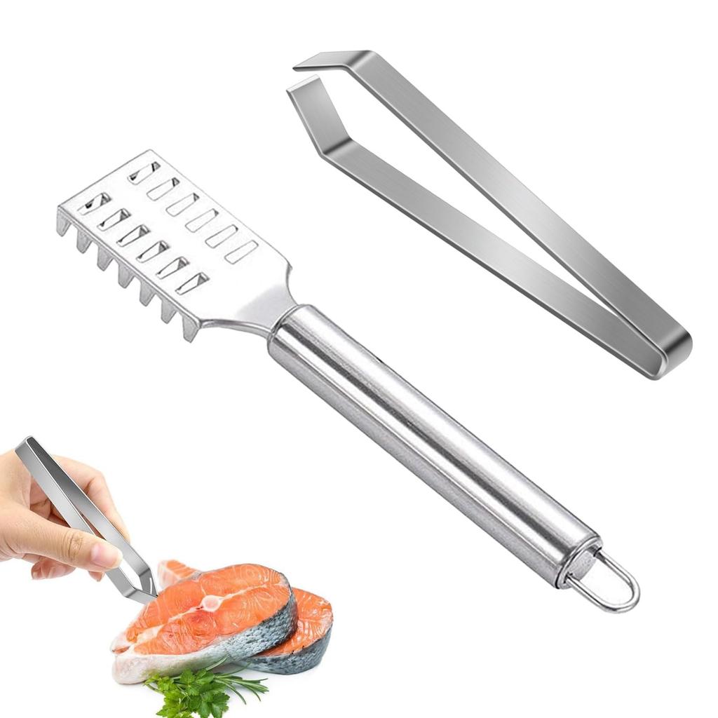Fish Scale Removal Boner Set of 2 Tweezers Scaling Remover