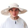 Fan Hat Wide-Brimmed Outdoor Hat with Dual-Power Fan Design Solar USB Charging Hiking Cycling Fishing Sun Hat
