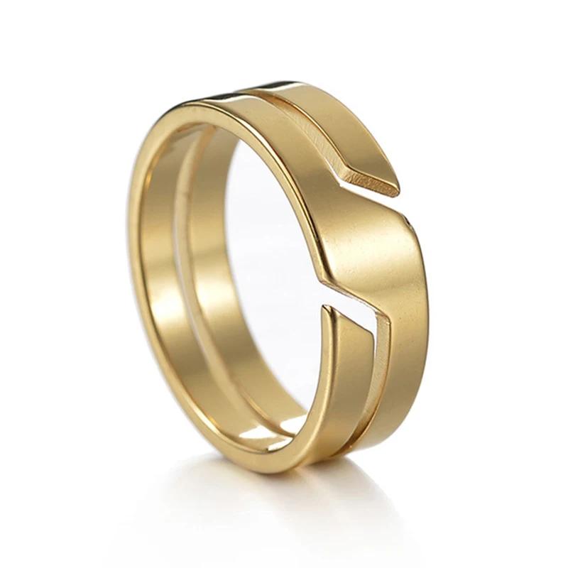 Mode Schlichter Edelstahl Partnerring für Männer Frauen Lässige Fingerringe Charm Schmuck Hochzeit Verlobung Jubiläumsgeschenk