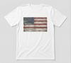 Labor Day Rustic Wooden Flag Graphic Heritage Tee White T-Shirt