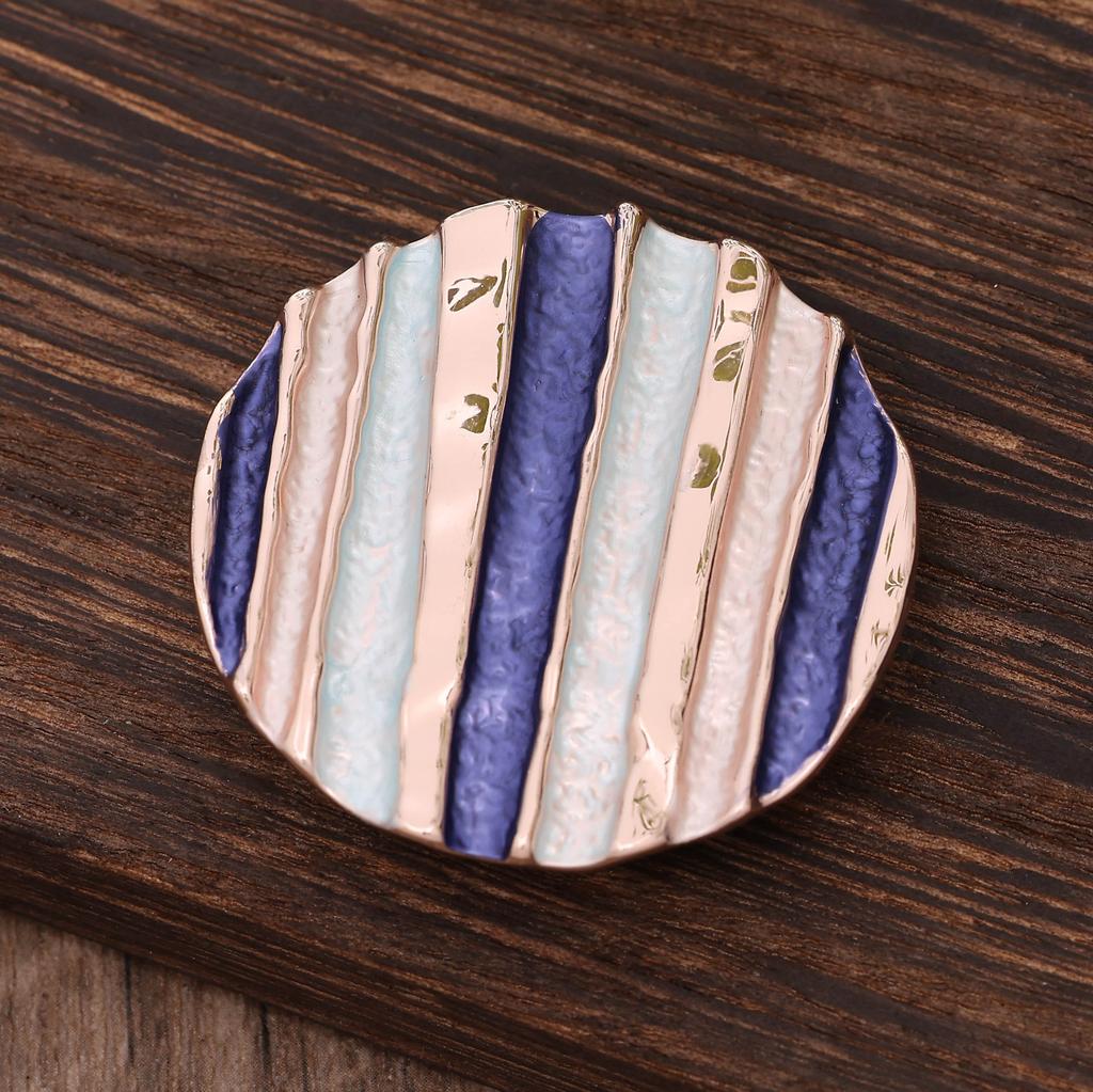 New Round Geometric Line Enamel Color Magnetic Brooch Out of the Street Banquet Women's Multi-functional Versatile Brooch