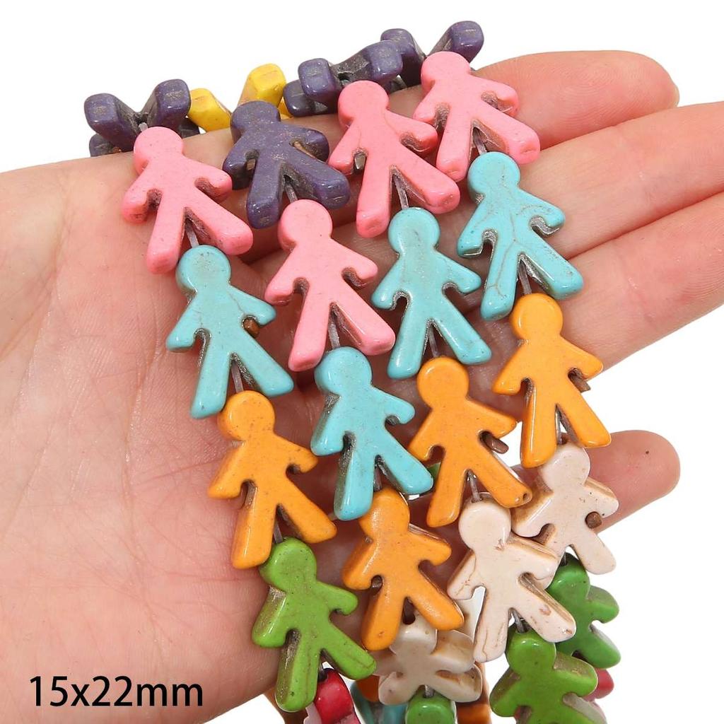 Synthetic Colour Turquoise Various Shapes of Colour Beads For Handmade Bracelet Necklace Keychain DIY Craft Jewelry Making Accessories