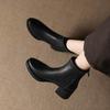 Krazing Pot Microfiber Round Toe Thick Heels Modern Boots Size 42 Zip Platform Beauty Lady Women Ankle Boots