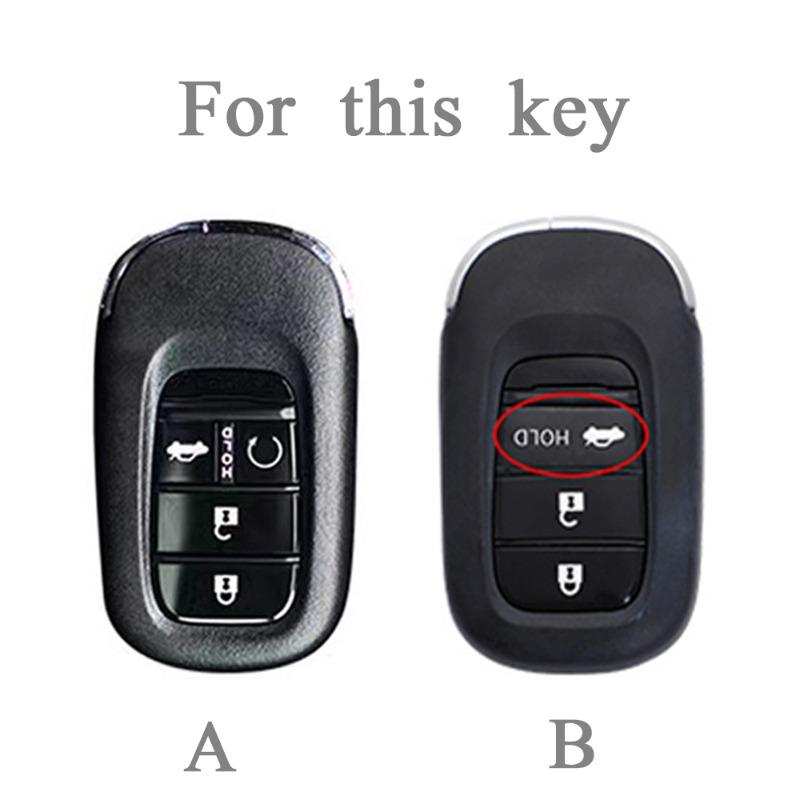 TPU Car Key Case Cover Fob Bag for Honda 2022 2023 2024 Accord Civic HR-V CR-V Pilot Sport SI EX EX-L Keychain