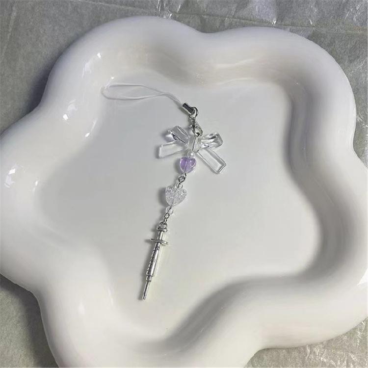 Heart Cross Bead Hanging Pendant Phone Strap Cute Bag Decoration for Girls