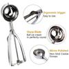 3pc Ice Spoon Stainless Steel Spring Handle Masher Cookie Scoop Ball Digger 4cm/5cm/6cm