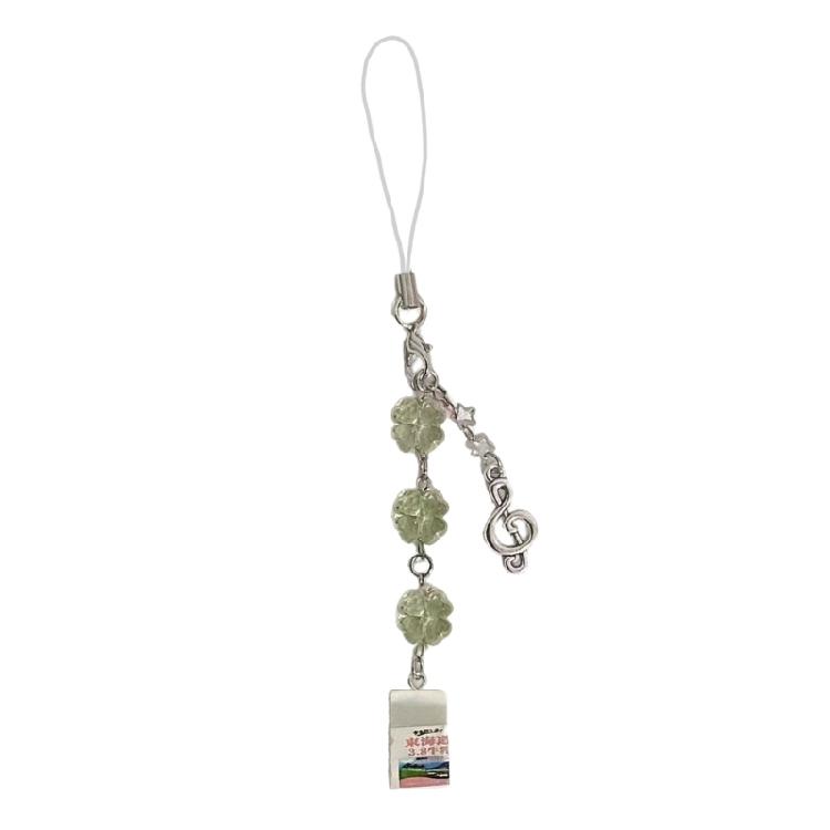 

Delicate Acrylic Keyring Milk Carton And Clovers Charm For Purse Or Backpack Elegant Bag Accessories 1