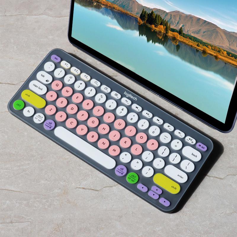 Logitech K380 Bluetooth Keyboard - LINE FRIENDS Series: Cony Rabbit & Brown Bear with Concave-Convex Key Design