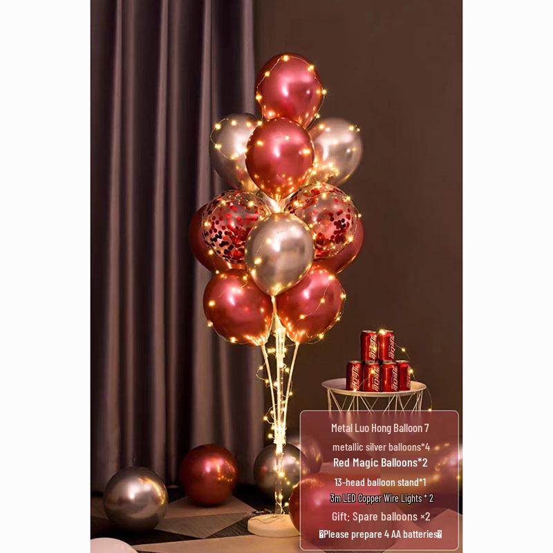 Luminous Balloon Floor Stand for Events: Birthday, Wedding, Anniversary, Party, and More.
