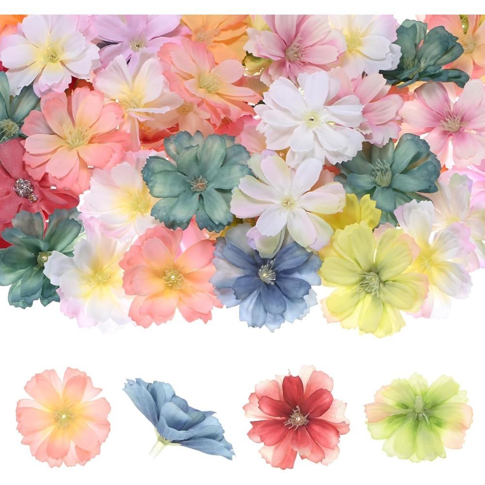 30/50Pcs Artificial Hydrangea Flowers Head Rose Artificial Flower Home Room Decoration DIY Gift Accessories Wreath Wedding Decor