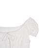 HIGH SCHOOL DISCO Flower Embroidered Crop Blouse White