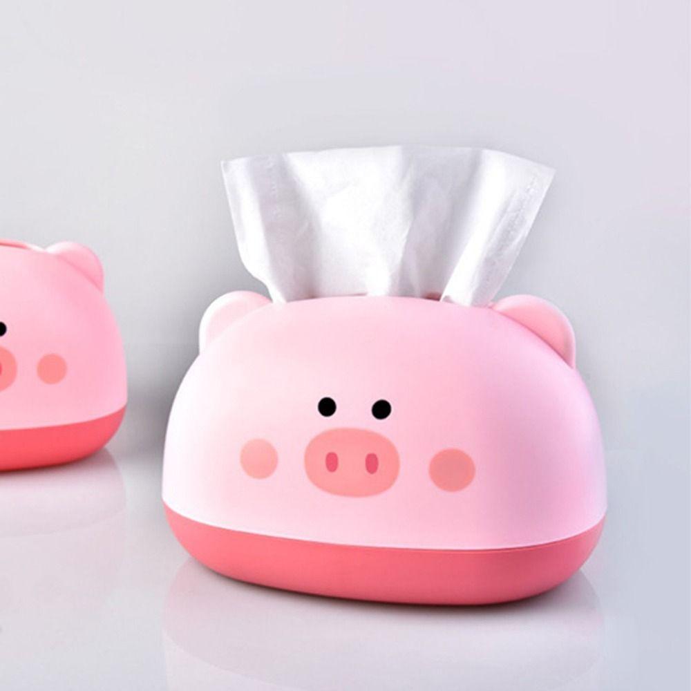 1Pcs Storage Box Napkin Holder Pig Bear Wet Wipes Case Dispenser Household Tissue Box
