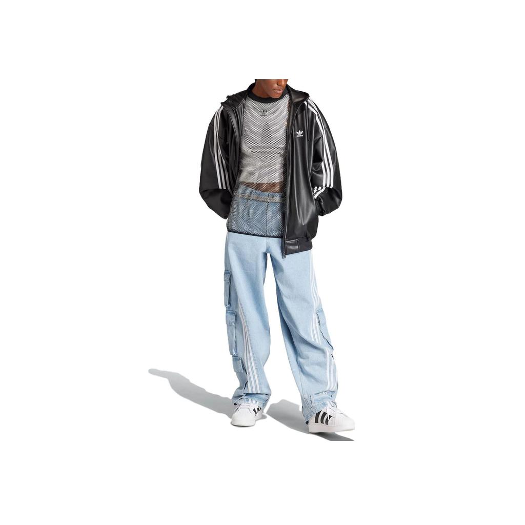 adidas Veste à capuche zippée sur le côté Originals avec cordon de serrage pour femme Vêtement d'extérieur Noir IV9328