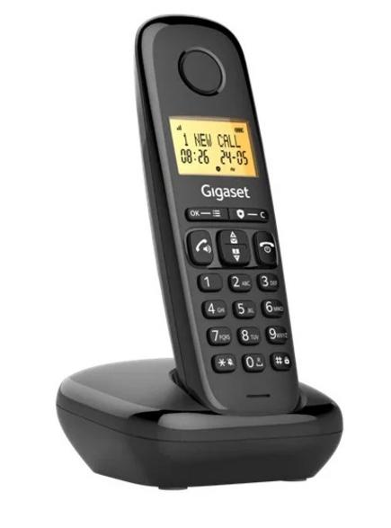 Gigaset Basic 100 DUO Cordless Phone, Black