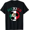 Mexico Soccer Football Flag Graphic Short Sleeve T-Shirt Breathable Cotton Tee for Men