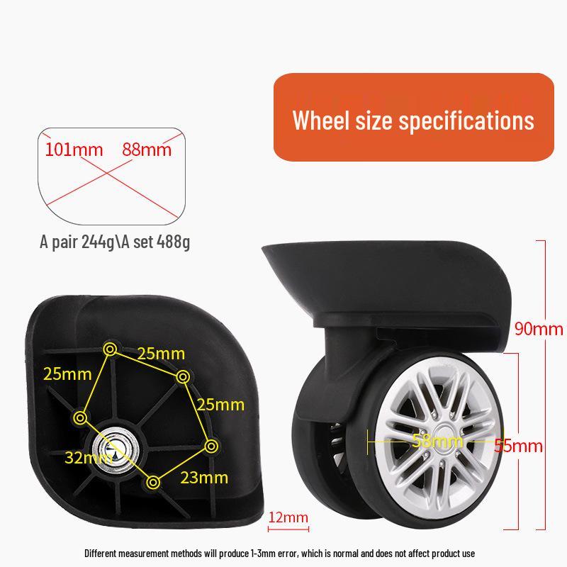 Universal Trolley Suitcase Replacement Wheels - Luggage Repair Accessories
