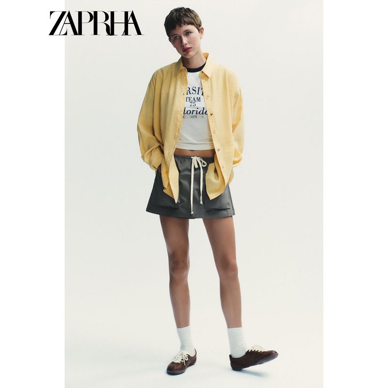 Zaprha 2025 Autumn New Fashion Loose Long Sleeve Casual Drape Shirts Women Idle Style 8522117