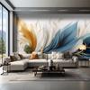 3d Mural Creative Chinese Style Abstract Feather Pattern Wall Decor Sofa Background Wallpaper