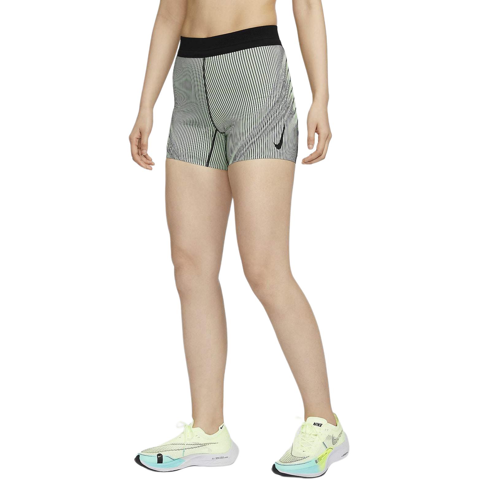 

Nike Aeroswift Dri-Fit Adv Полосатые Быстросохнущие Шорты для Бега с Логотипом Женские шорты Черные FN3272-014 M