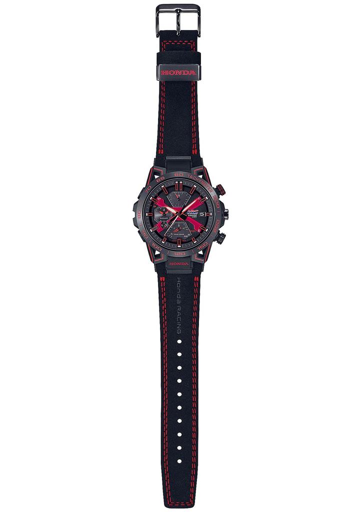 [Casio] Edifice Watch SOSPENSIONE Honda Racing Red Edition with Bluetooth Solar EQB-2000HR-1AJR Men's Black